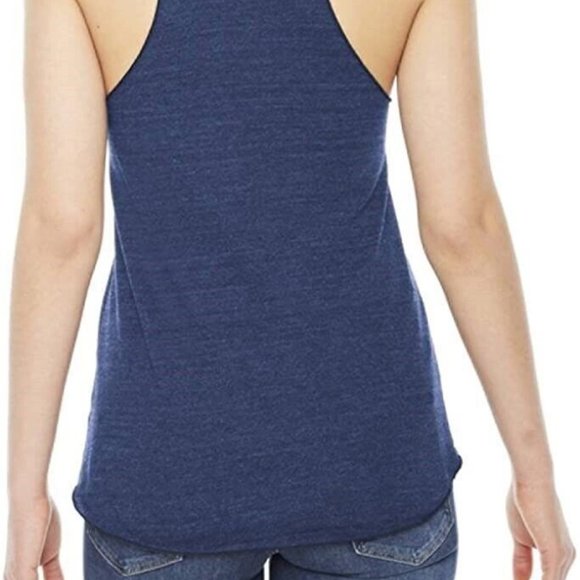 NWT AMERICAN APPAREL WOMEN'S TRIBLEND RACERBACK TANK TOP TRI-INDIGO SMALL - Picture 4 of 10